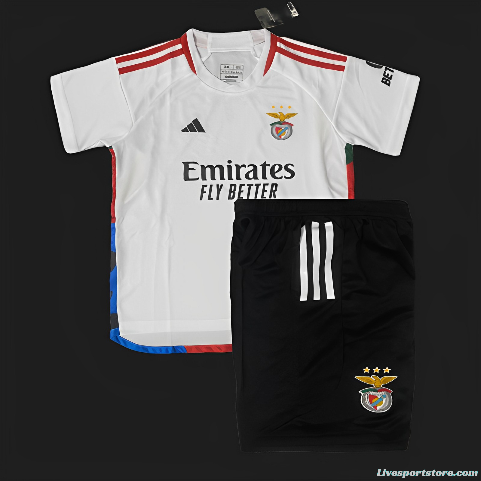 23/24 Kids Benfica Third White Jersey