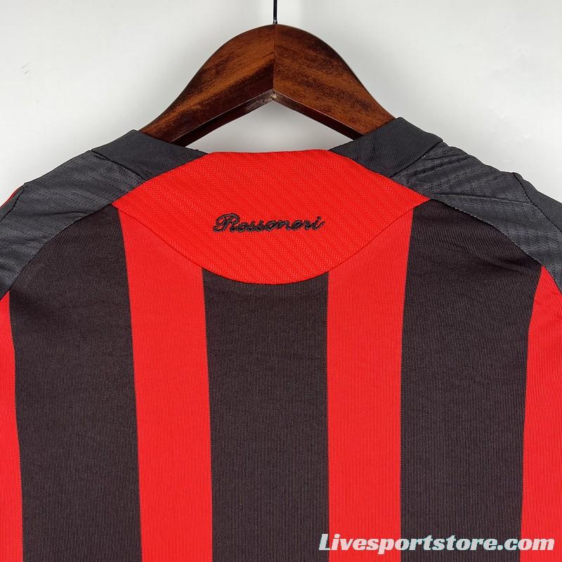 Retro 08/09 AC Milan Home Long Sleeve Jersey