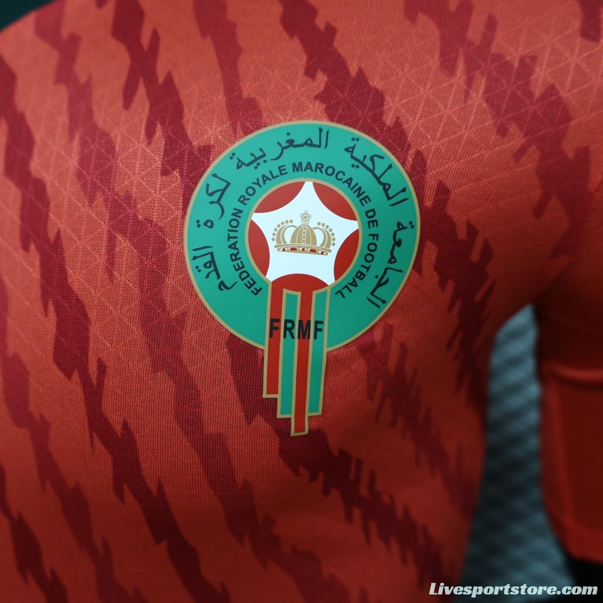 Player Version 2023 Morocco Red Jersey