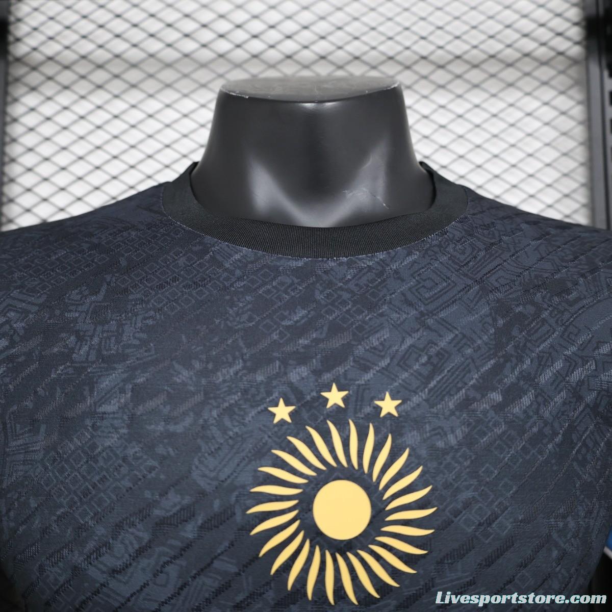 Player  Version 2023 Argentina La Pulga Black Lionel Messi Jersey With #10