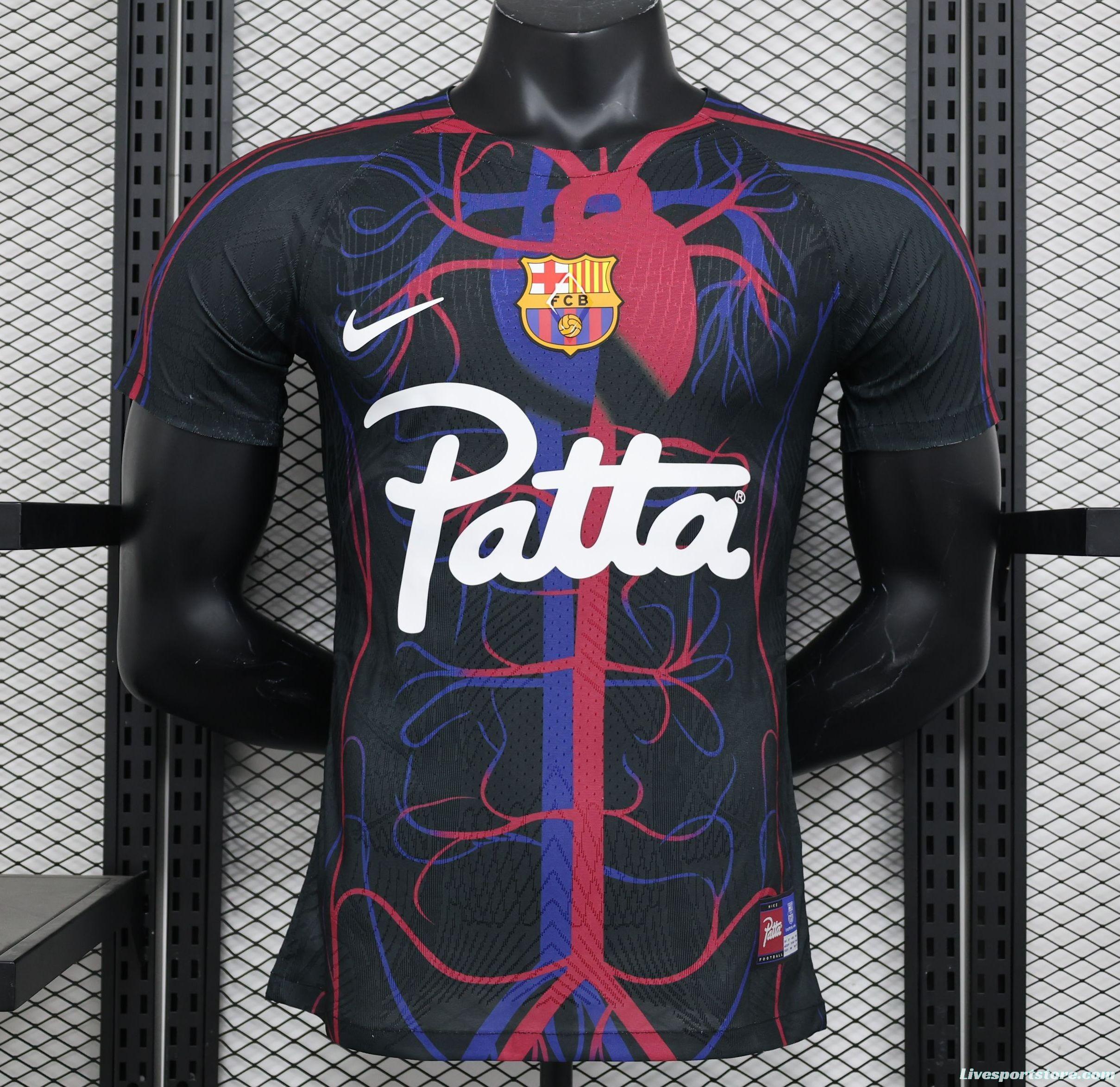 23/24 Barcelona X Patta Special Edition Pre-Match Jersey With Patta Sponsor