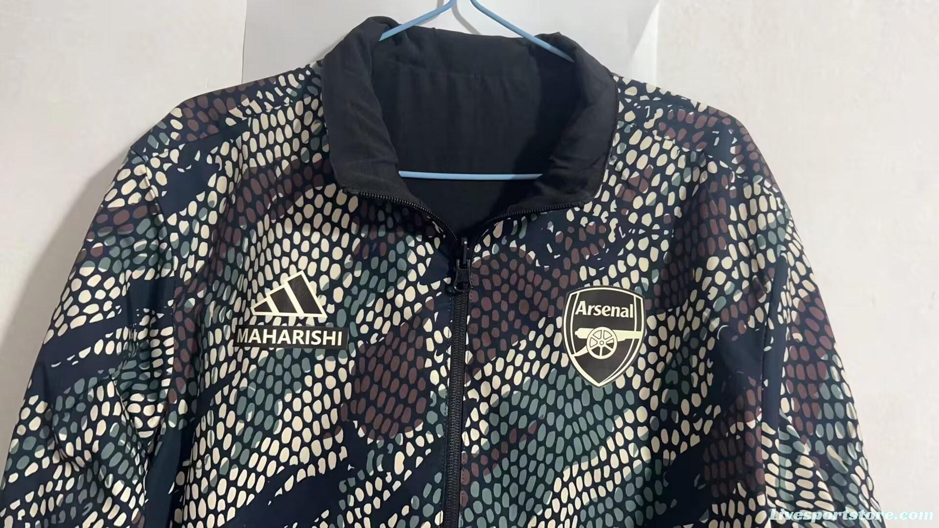 23/24 Adidas x Maharishi Arsenal Reversible Windbreaker