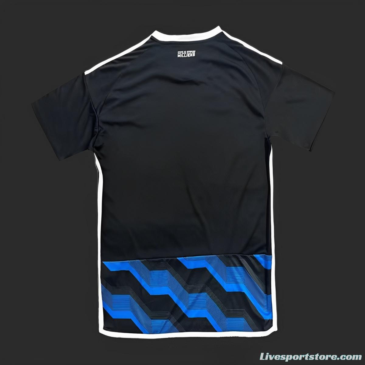 23/24 Strasbourg Third Black Blue Jersey