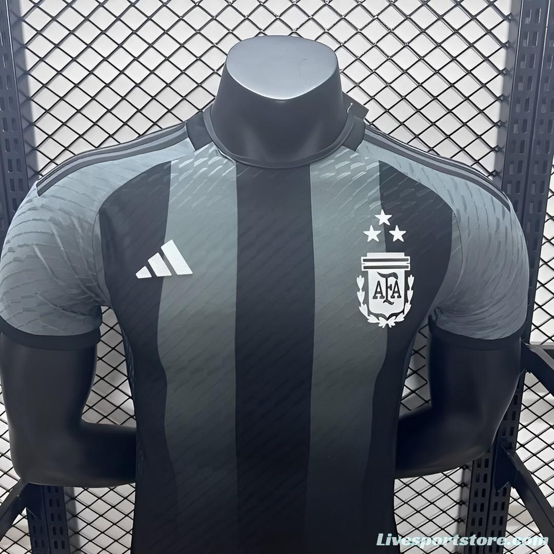 Player Version 2023 Argentina Black Grey Jersey