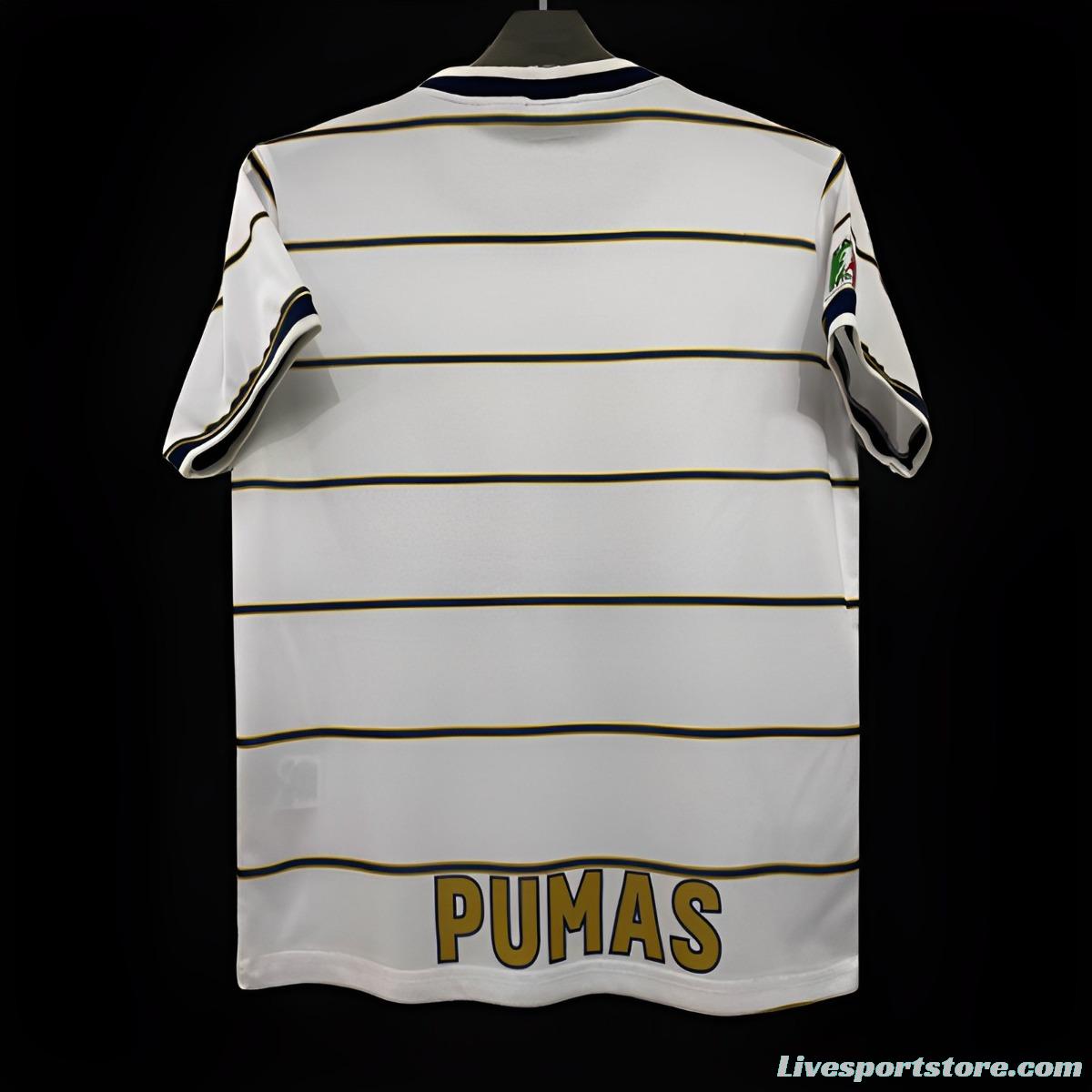 Retro 97/98 Pumas UNAM Away White Jersey