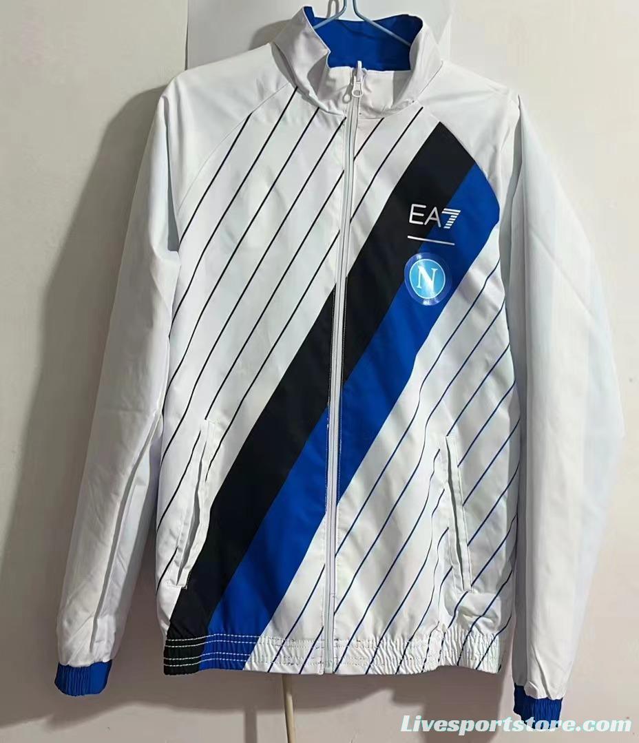 23/24 Napoli Blue/White Reversible Full Zipper Jacket