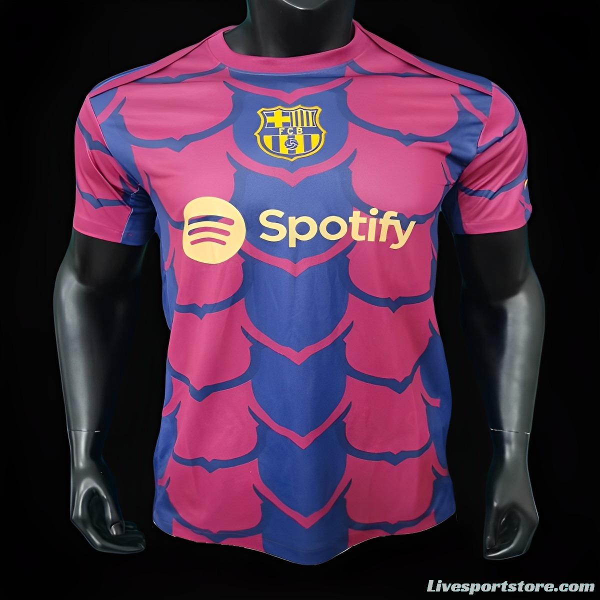 23/24 Barcelona Academy Pro Pre-Match Blue Jersey