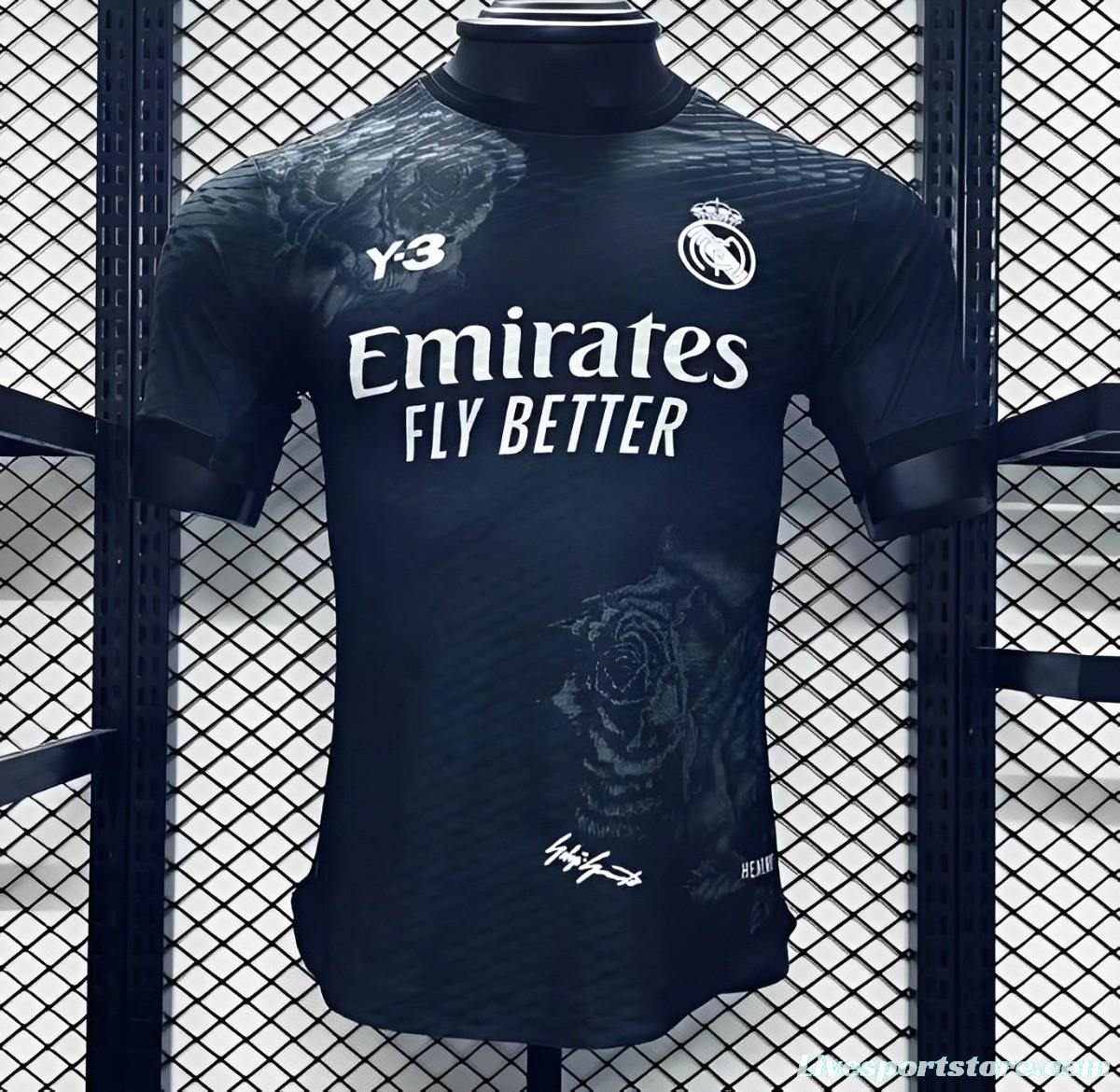 Player Version 24/25 Real Madrid x Yamamoto Black Jersey