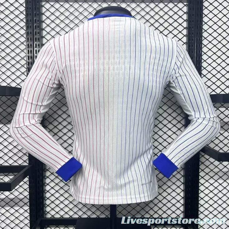 Player Version 2024 France Away Long Sleeve Jersey