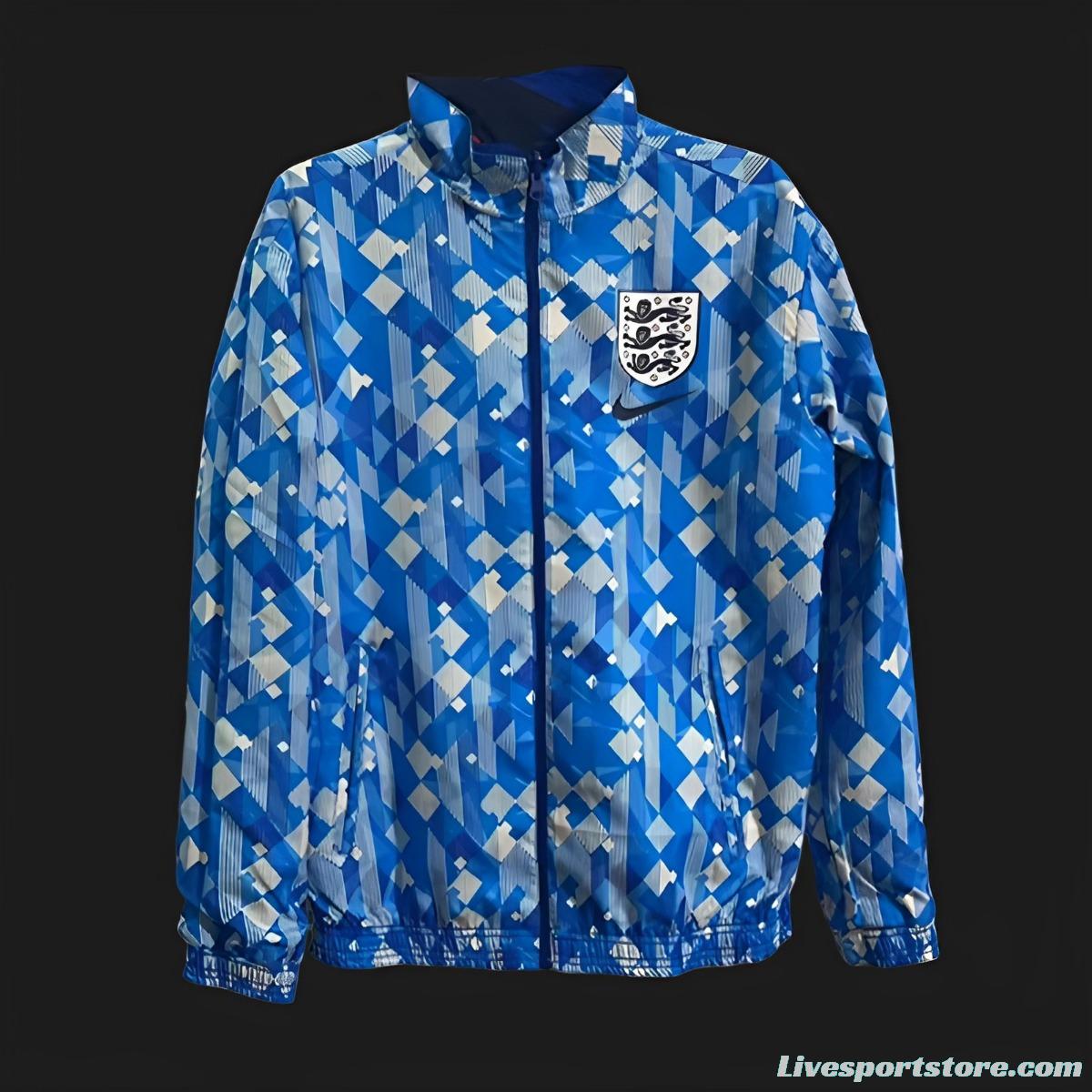 2024 England Reversible Blue/Navy Full Zipper Jacket