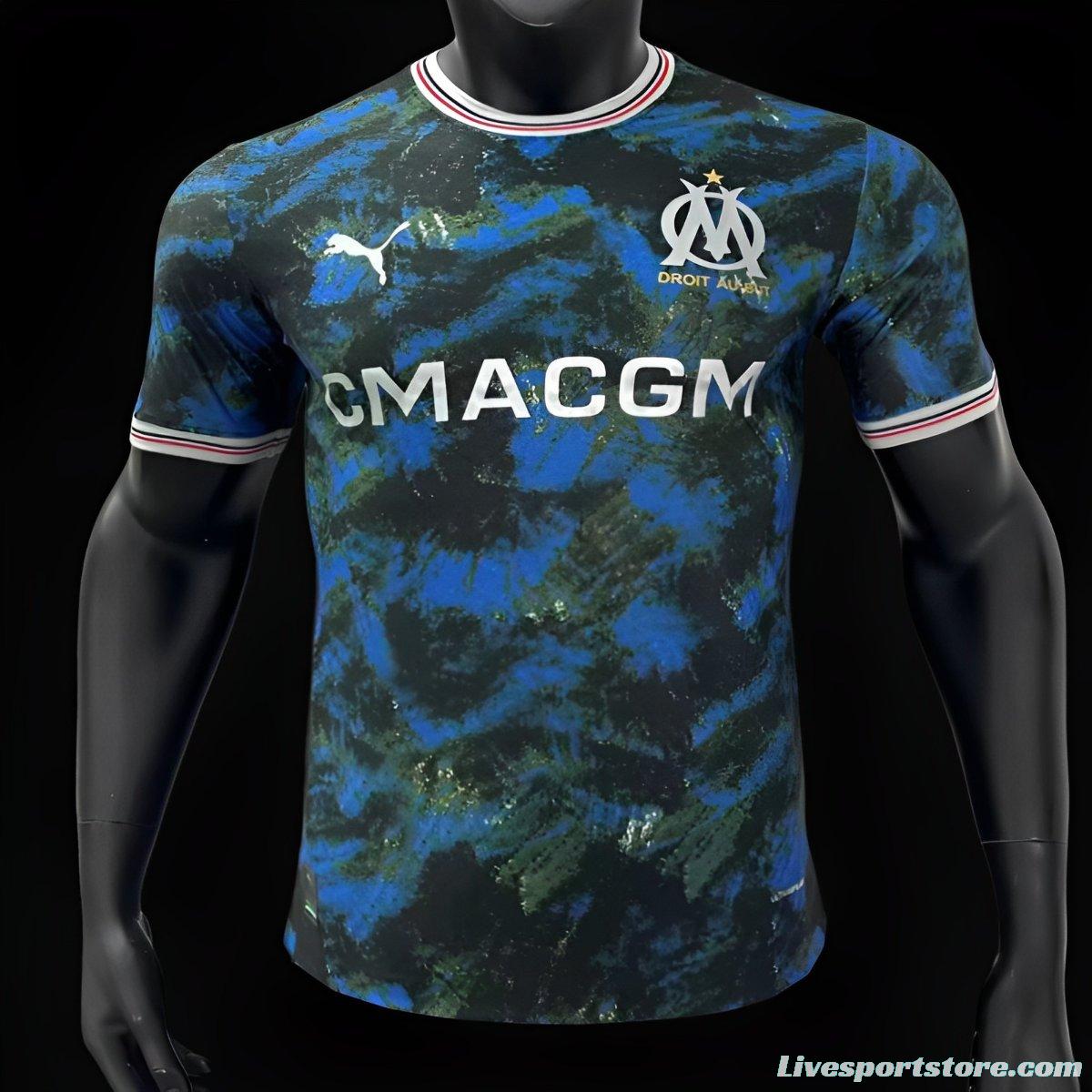 Player Version 24/25 Olympique Marseille Away Blue Jersey