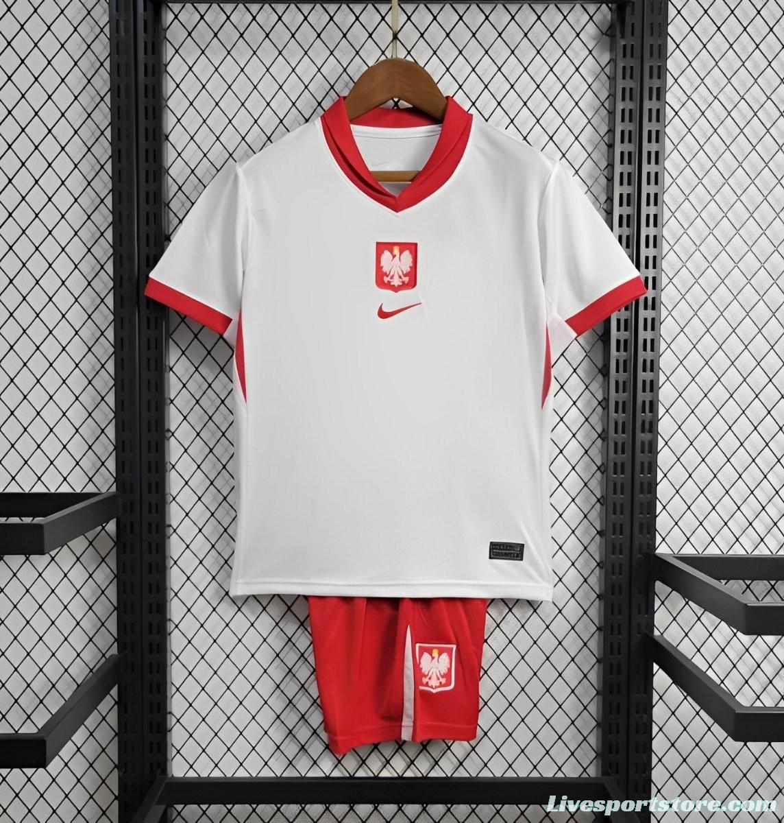 2024 Kids Poland Home Jersey