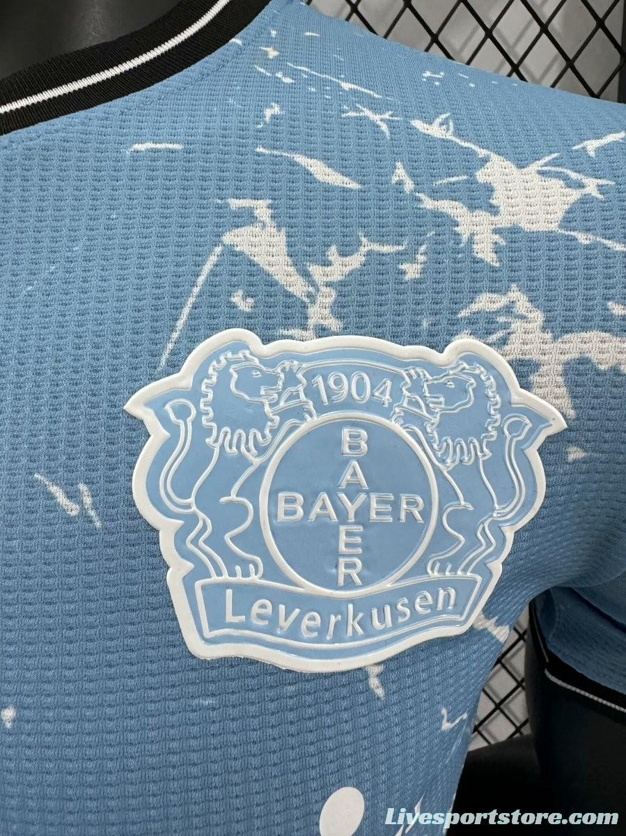 Player Version 23/24 Bayer 04 Leverkusen Away Blue Jersey