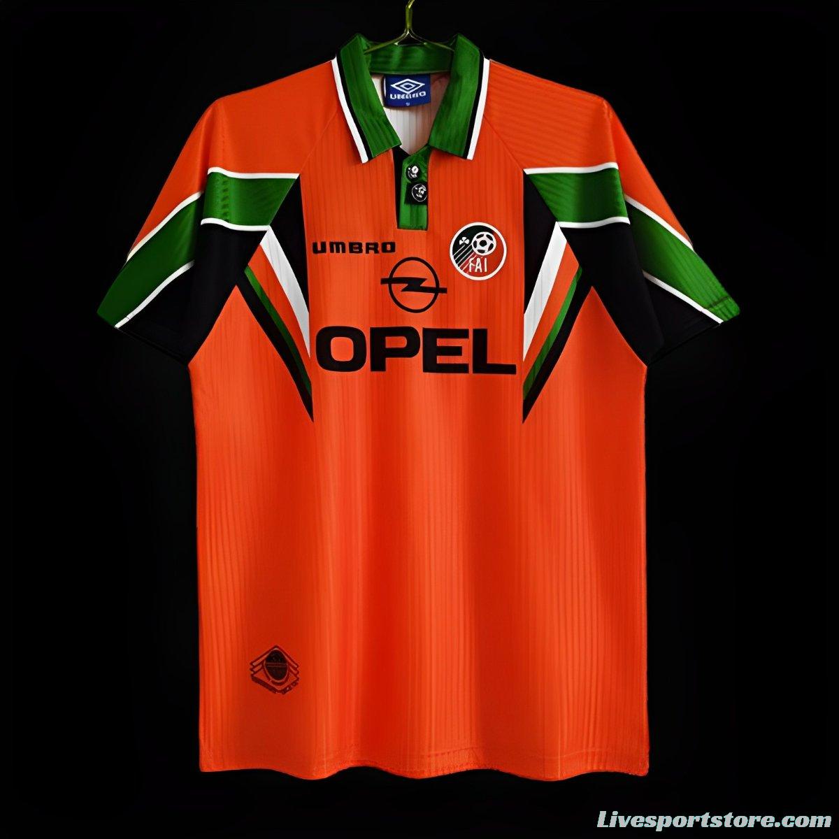 Retro 1997 Ireland Away Orange Jersey