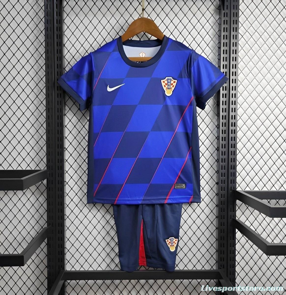 2024 KIDS Croatia Away Blue Jersey