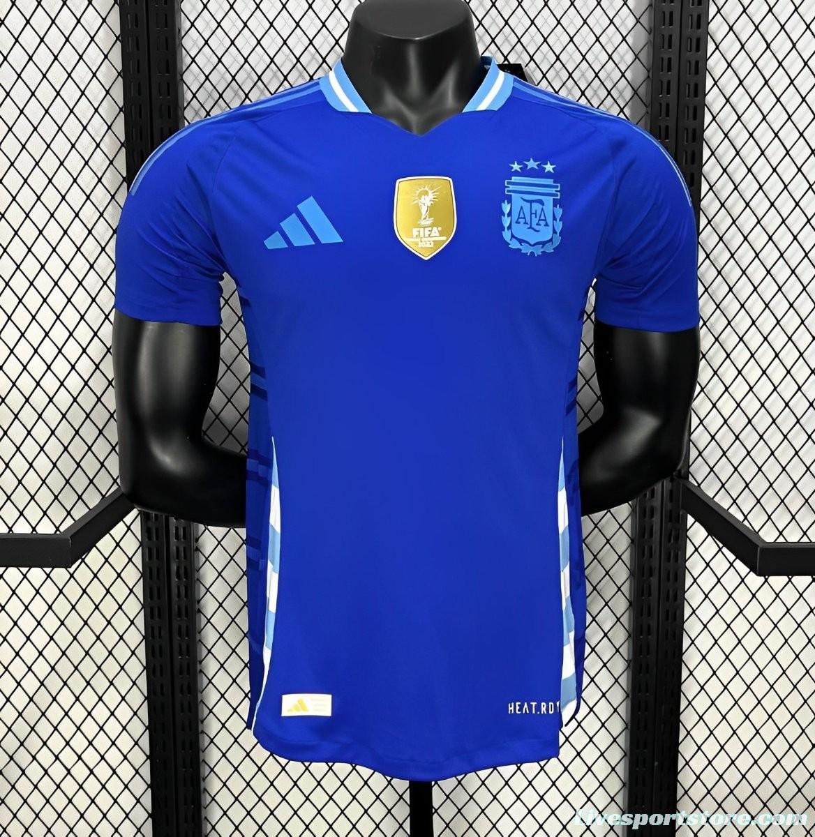 Player Version 2024 Argentina Away Blue Jersey