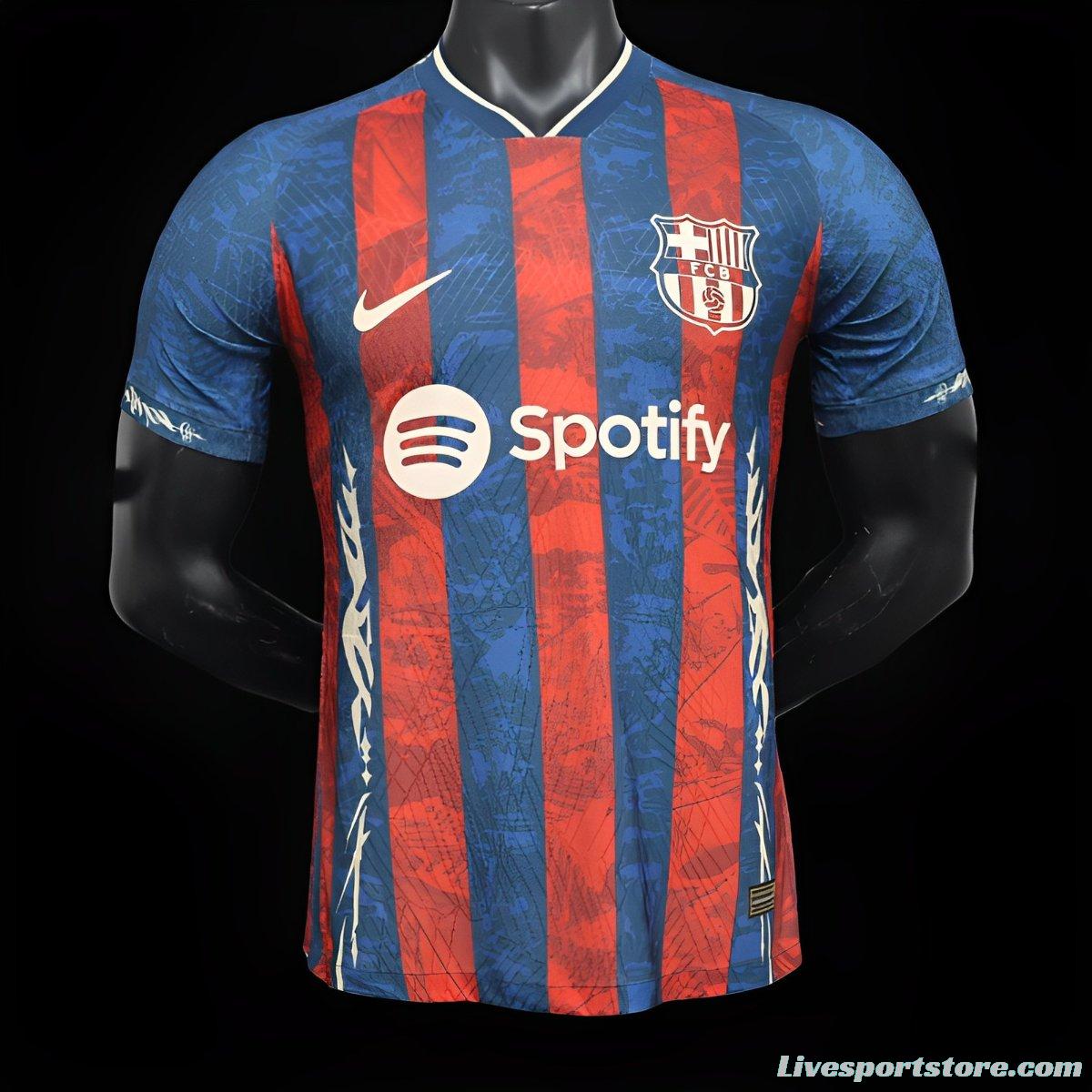 Player Version 24/25 Barcelona Red/Blue Special Jersey