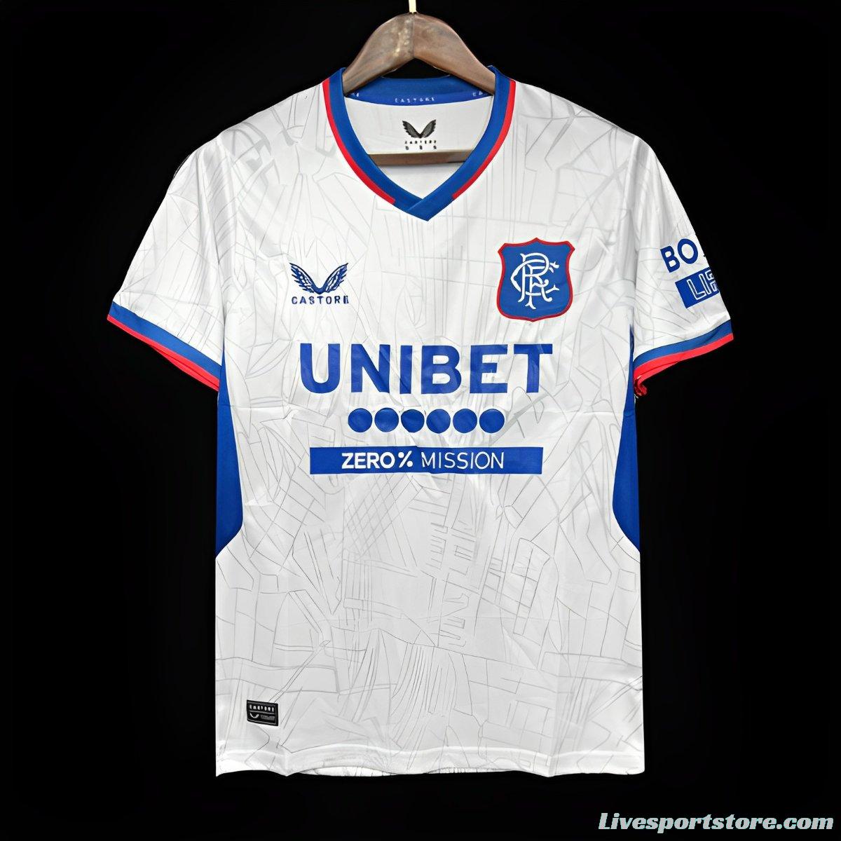 24/25 Glasgow Rangers Away White Jersey