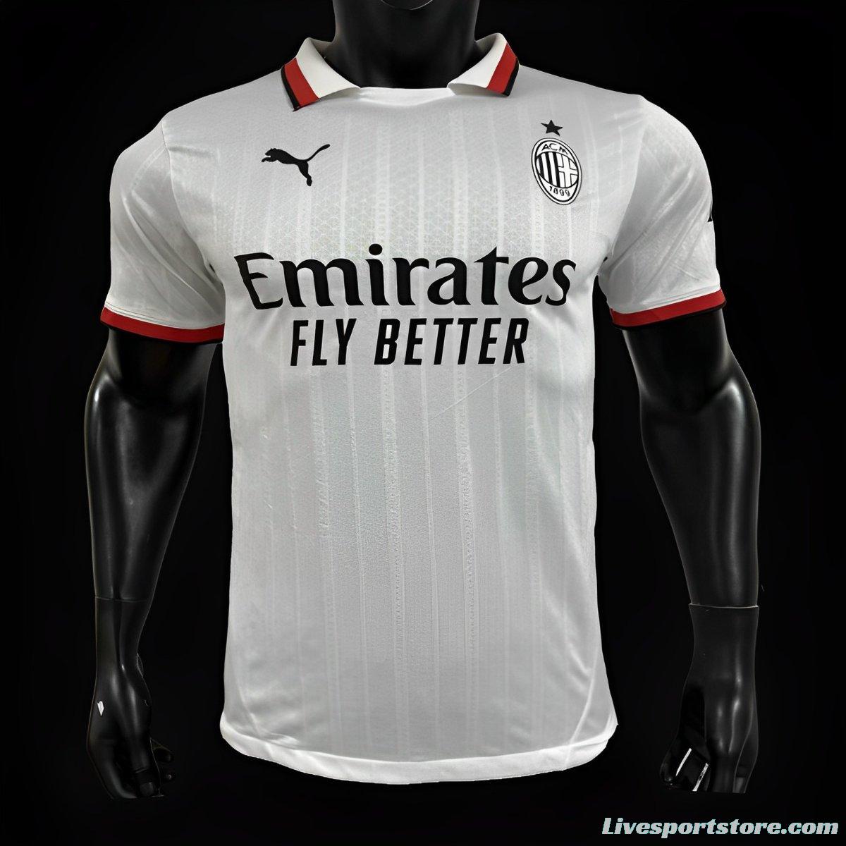 Player Version AC Milan Away White Jersey