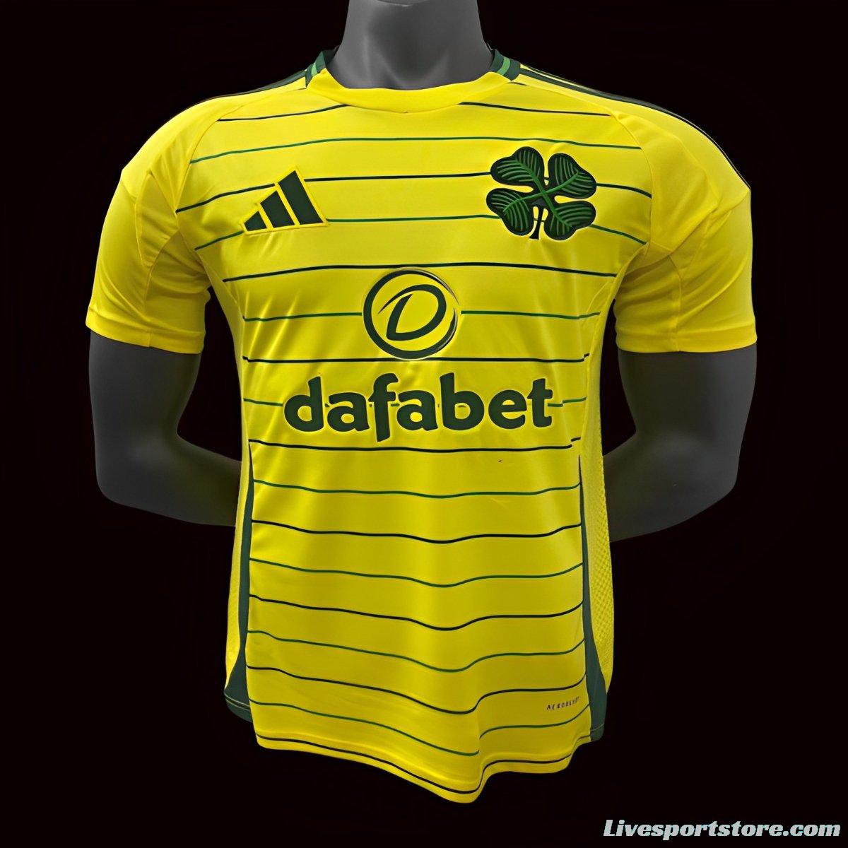 24/25 Celtic Away Yellow Jersey