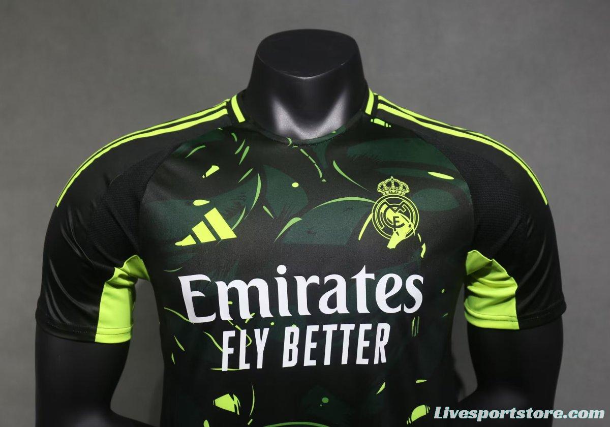 Player Version 24/25 Real Madrid Black/Green Special Pattern Pre-Match Jersey