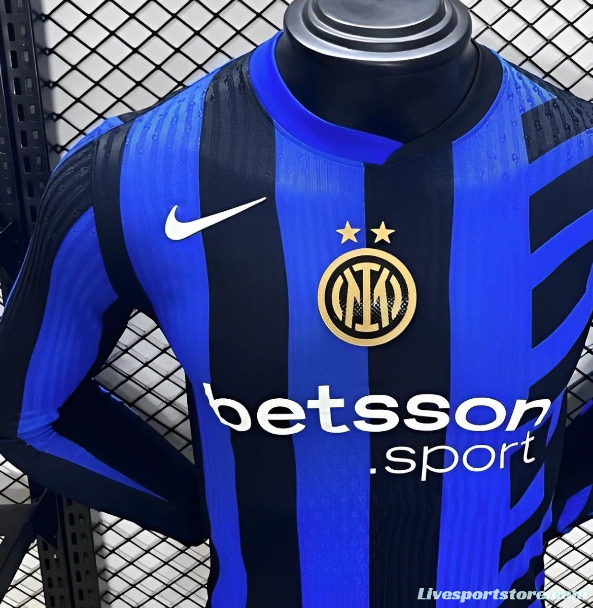 Player Version 24/25 Inter Milan Home Long Sleeve Jersey