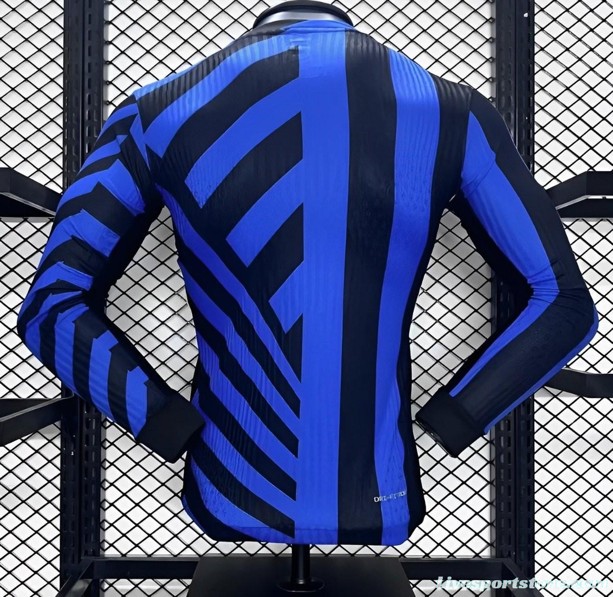 Player Version 24/25 Inter Milan Home Long Sleeve Jersey