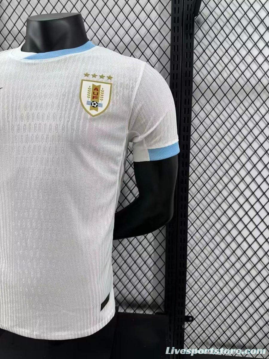 Player Version 2024 Uruguay Away White Jersey