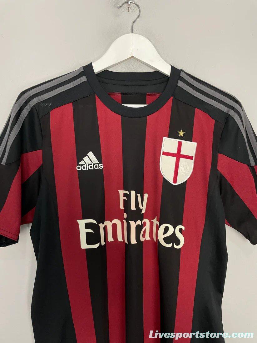 Retro 15/16 AC Milan Home Jersey