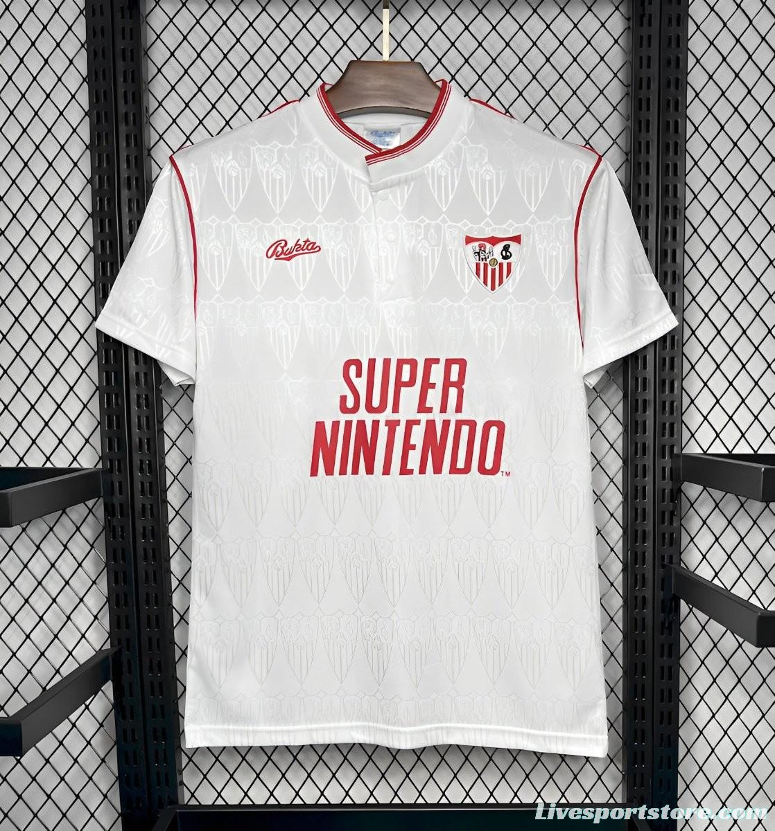 Retro 91/92 Sevilla FC Home Jersey