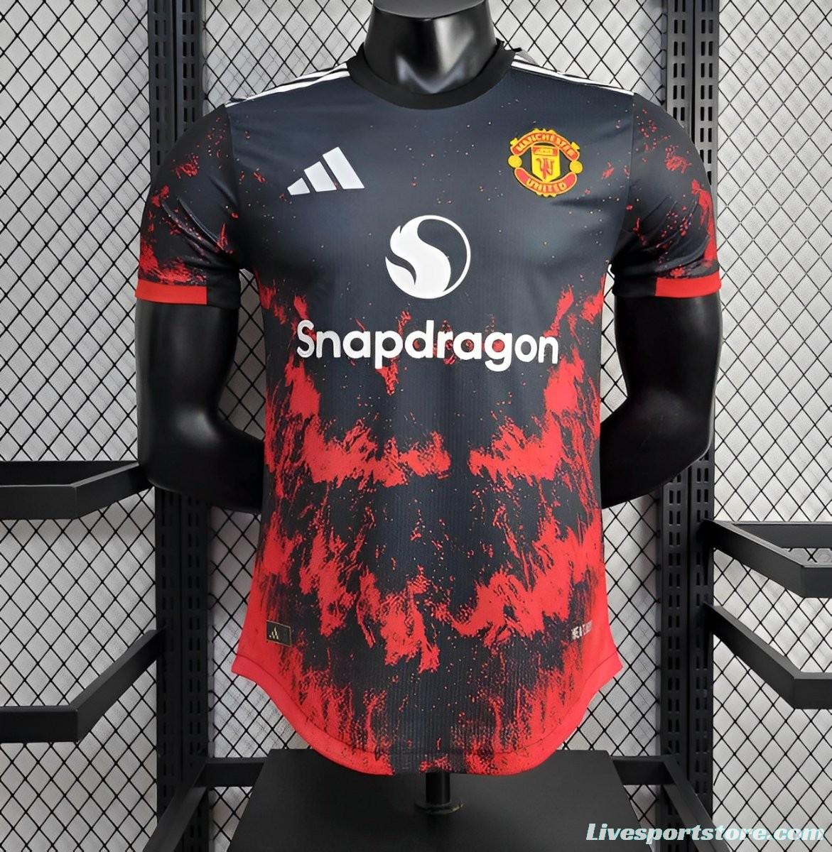 Player Version 24/25  Manchester United Black/Red Special Jersey