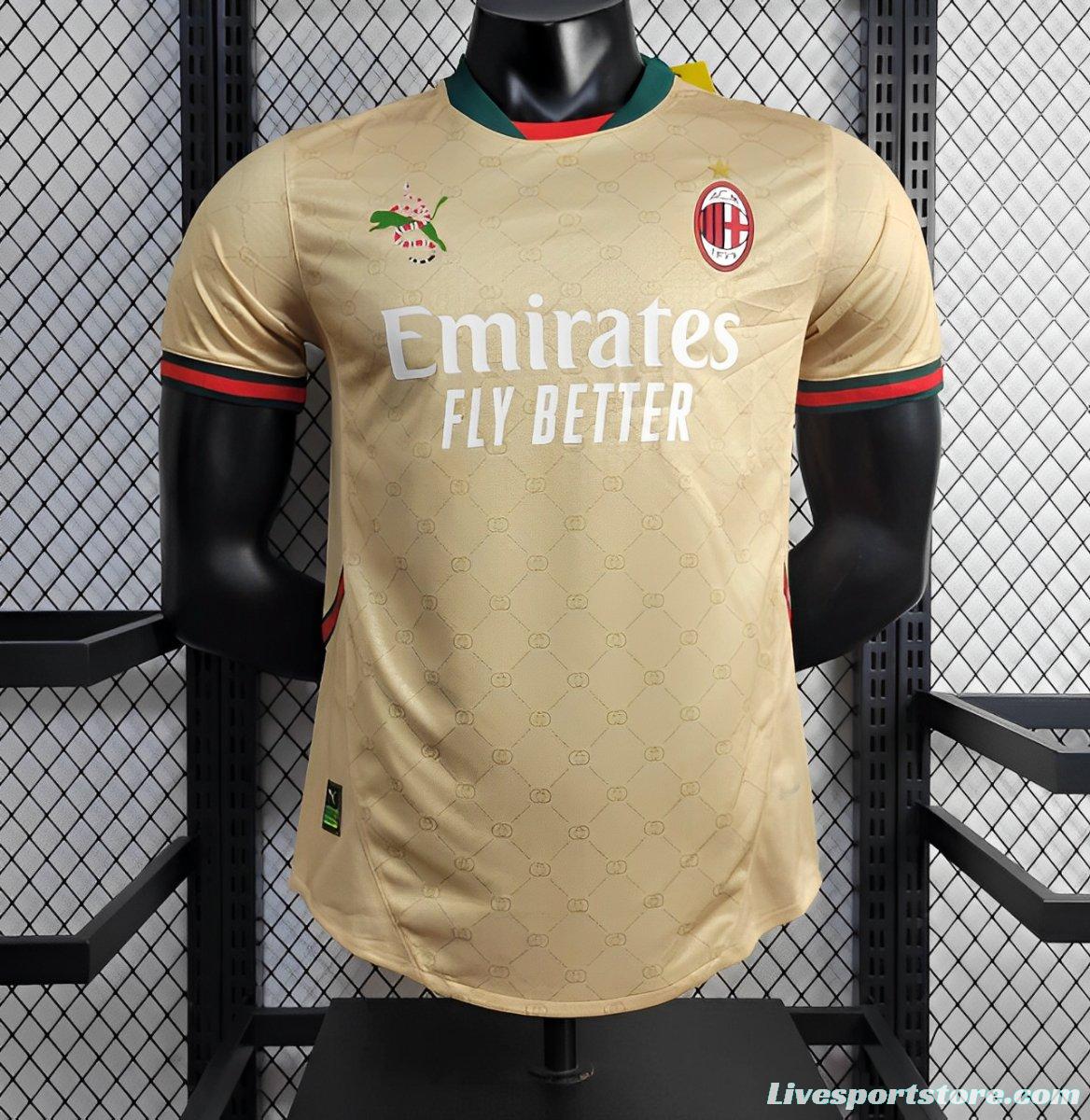 Player Version 24/25 AC Milan x Gucci Golden 125th Anniversary Jersey