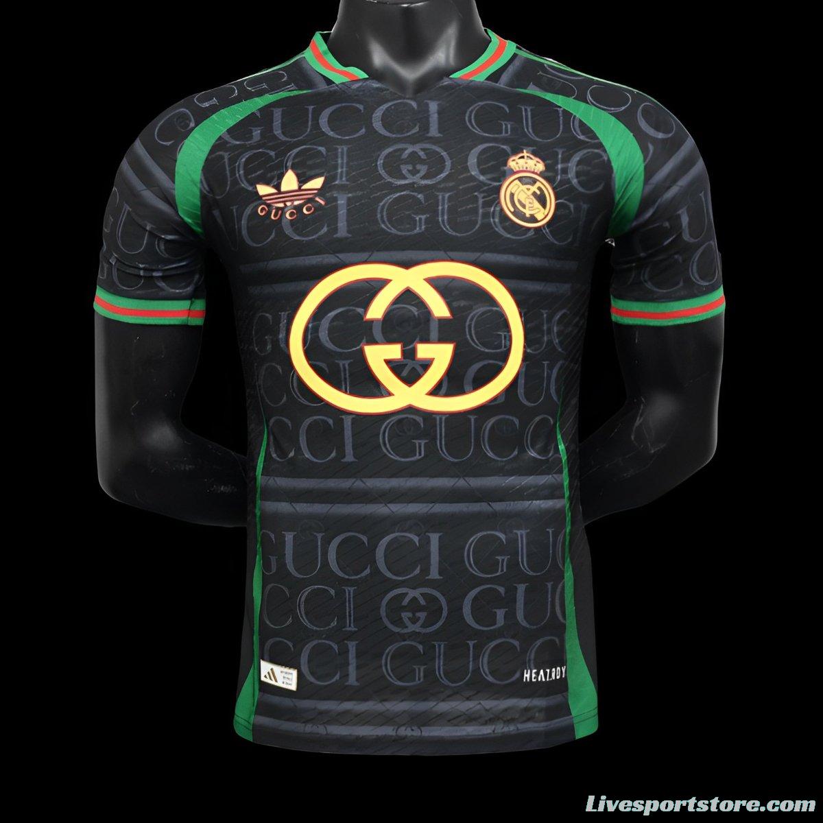 Player Version 24/25 Real Madrid x GUCCI Black Special Jersey