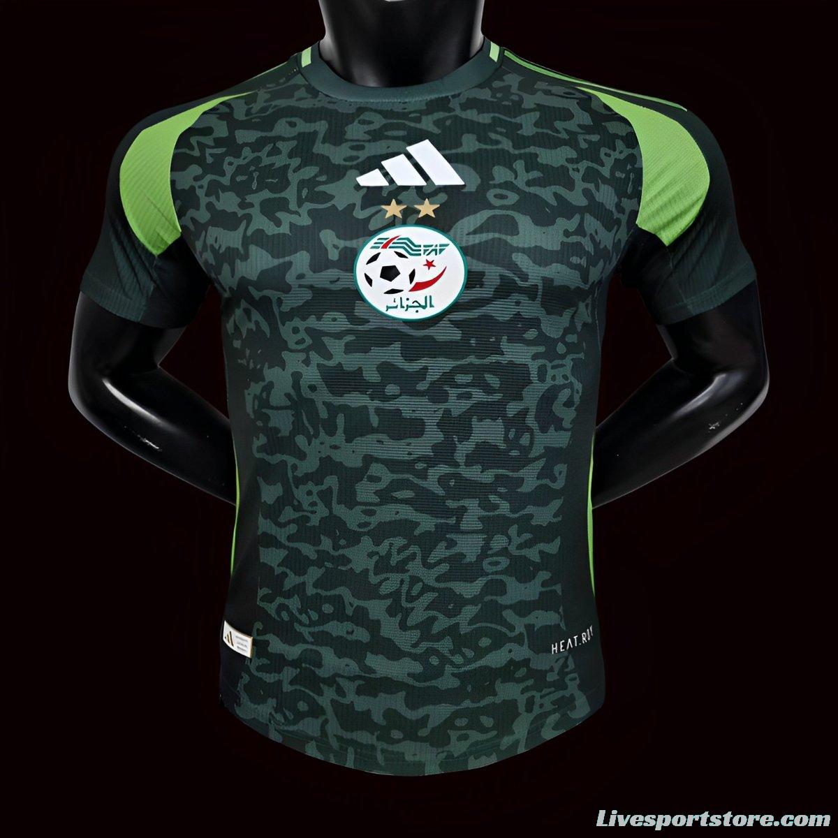 Player Version 2024 Algeria Away Green Jersey