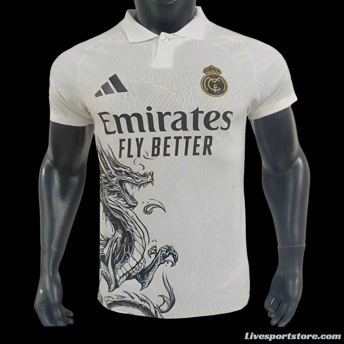 Player Version 24/25 Real Madrid White Dragon Special Jersey