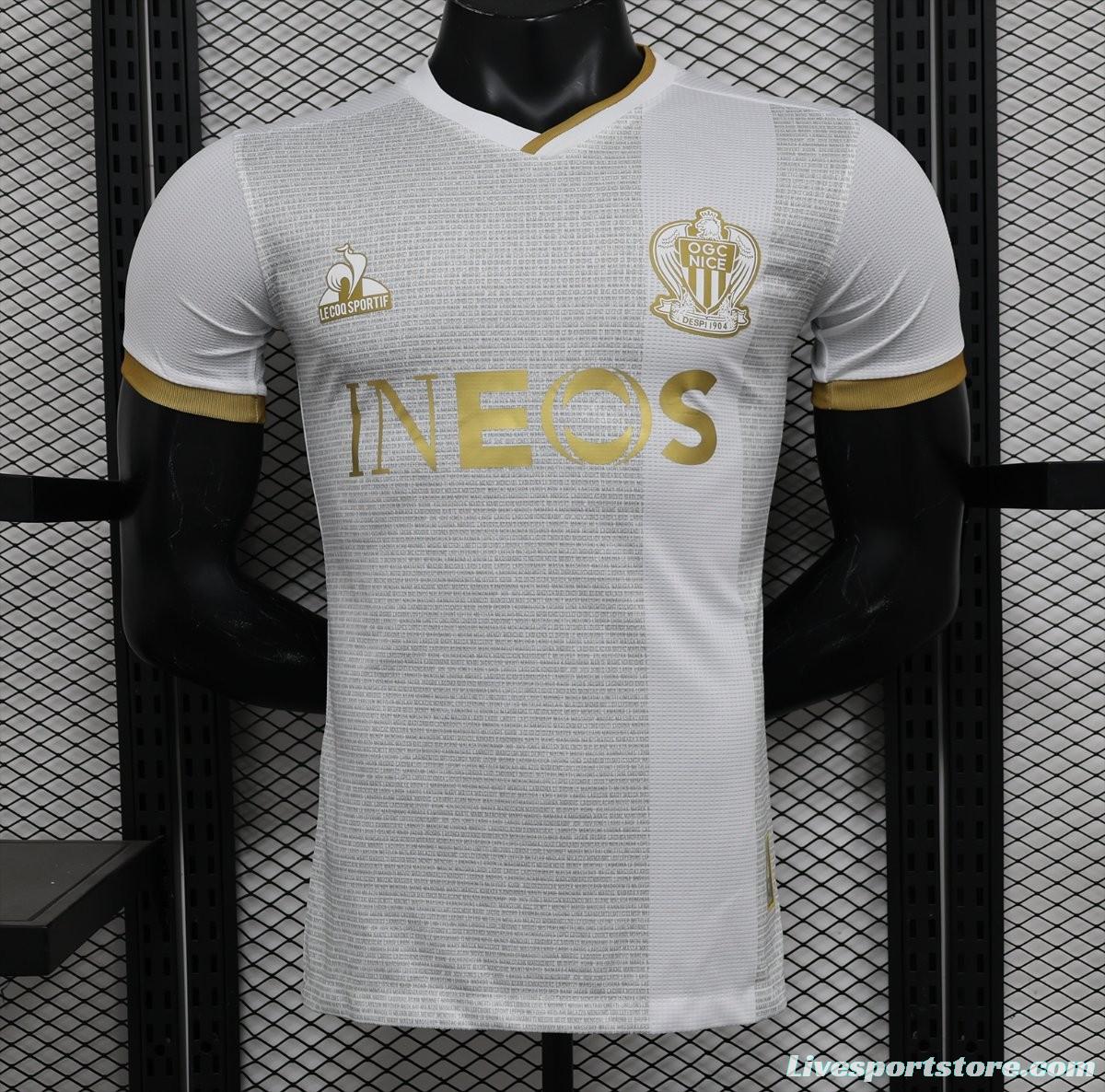 Player Version 24/25 Nice Away White Jersey